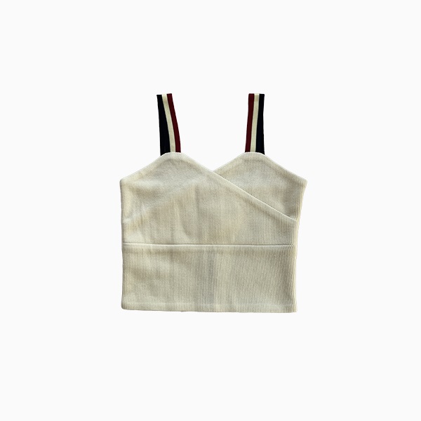 تاپ زنانه سفید بندی